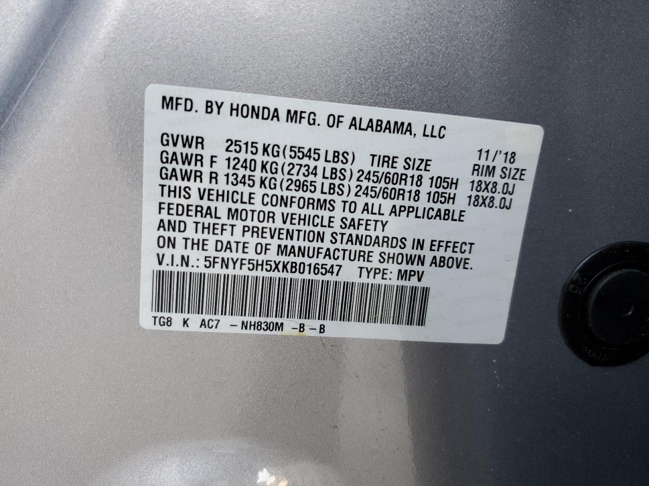 2019 Honda Pilot - Image 14