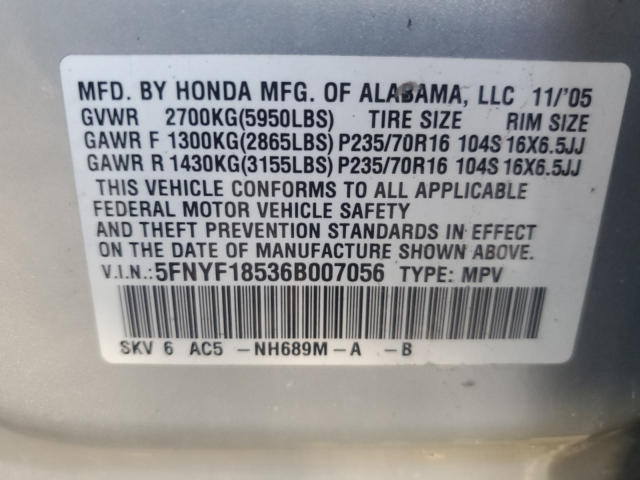 2006 Honda Pilot - Image 14