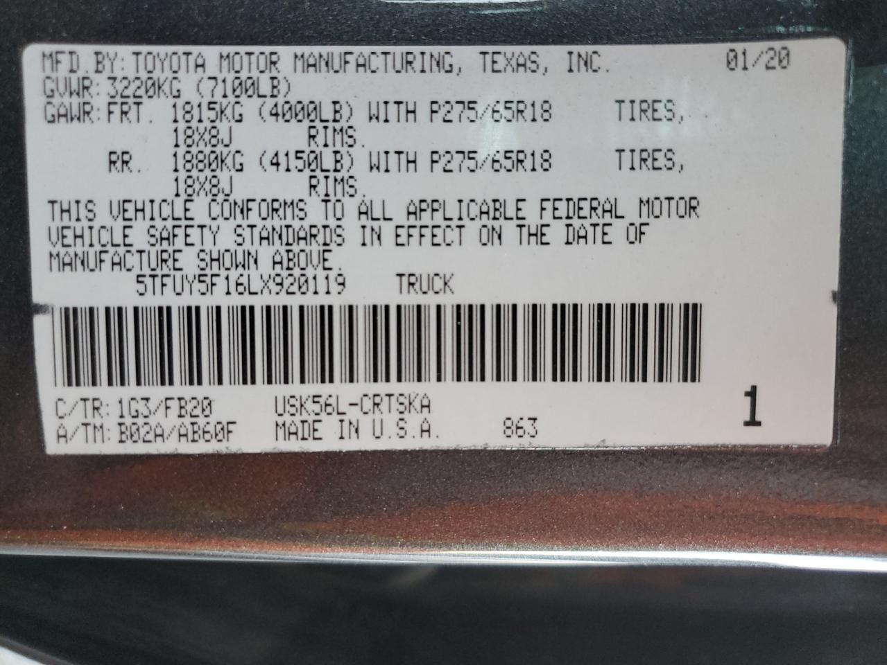 2020 Toyota Tundra - Image 12
