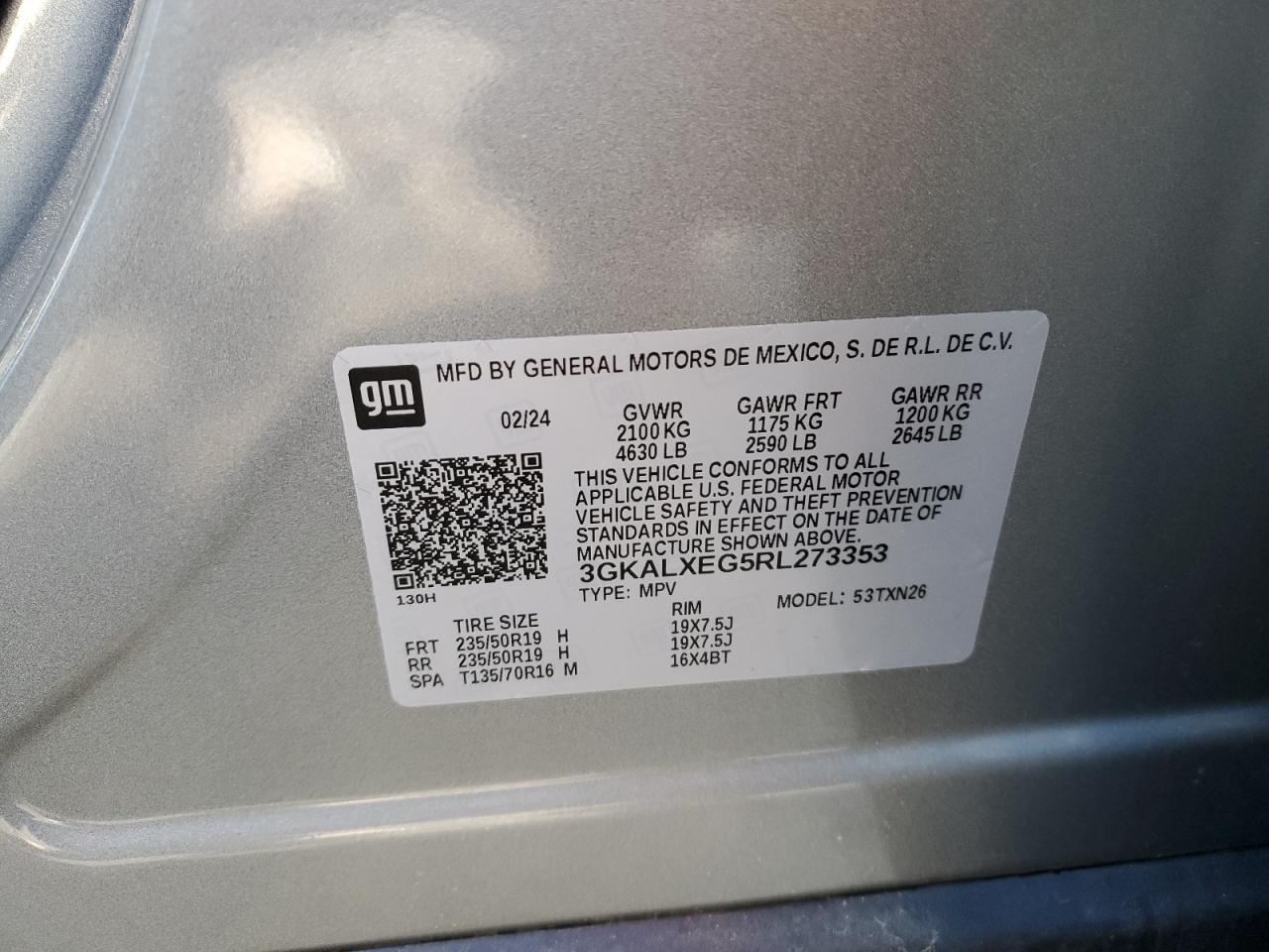 2024 GMC Terrain Denali VIN: 3GKALXEG5RL273353 Lot: 80455584