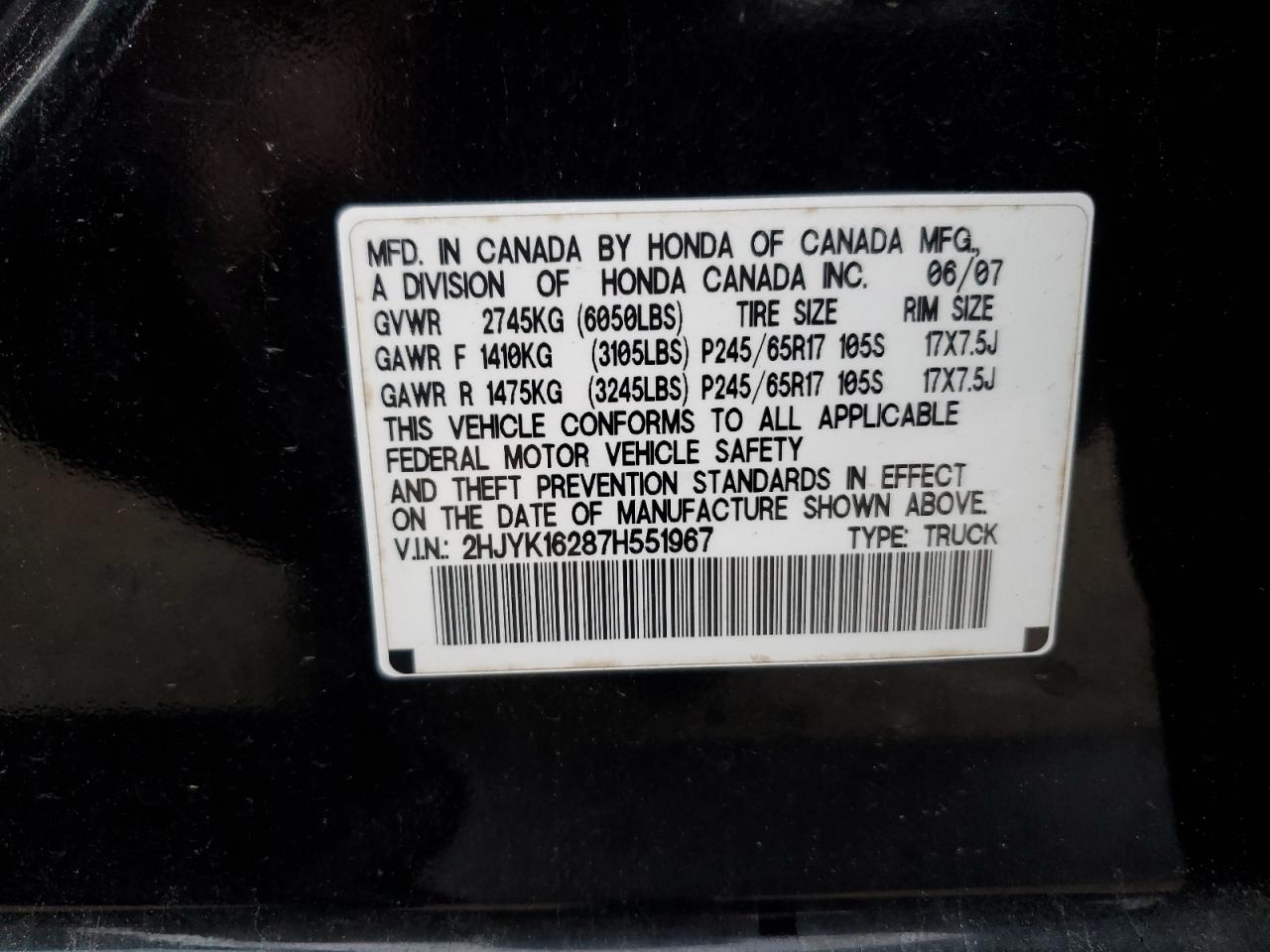 2007 Honda Ridgeline - Image 13