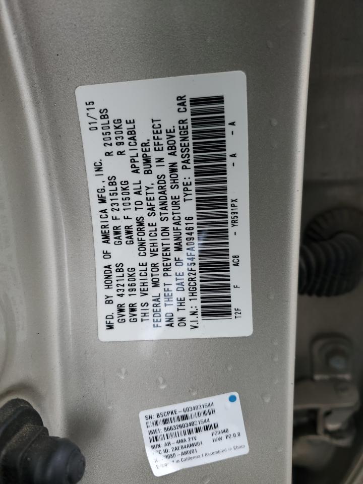 VIN 1HGCR2F54FA094616 2015 HONDA ACCORD no.12