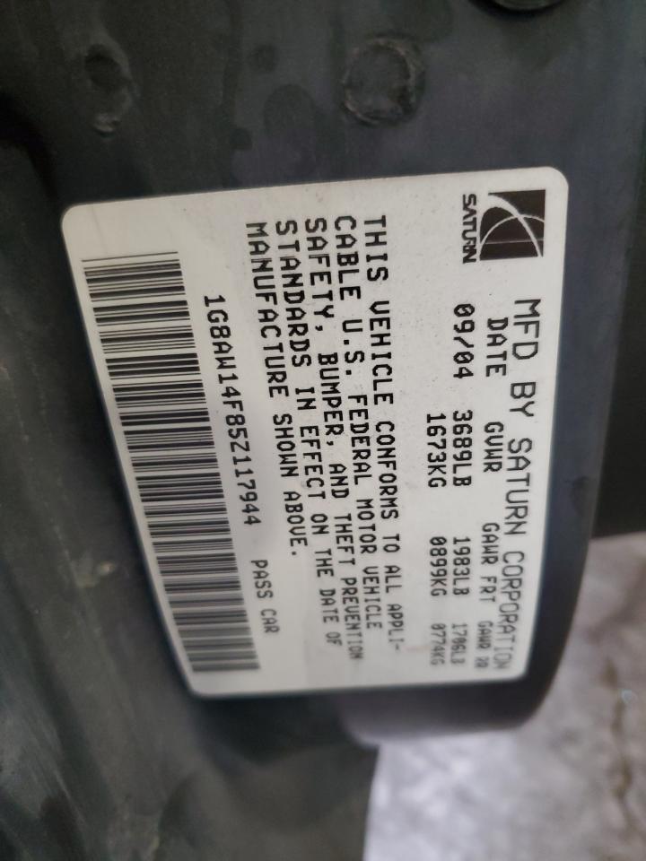 2005 Saturn Ion Level 3 VIN: 1G8AW14F85Z117944 Lot: 84458654