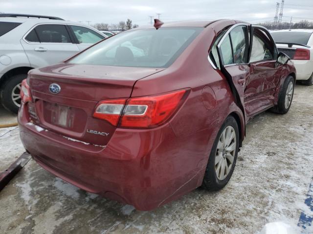  SUBARU LEGACY 2016 Бордовый