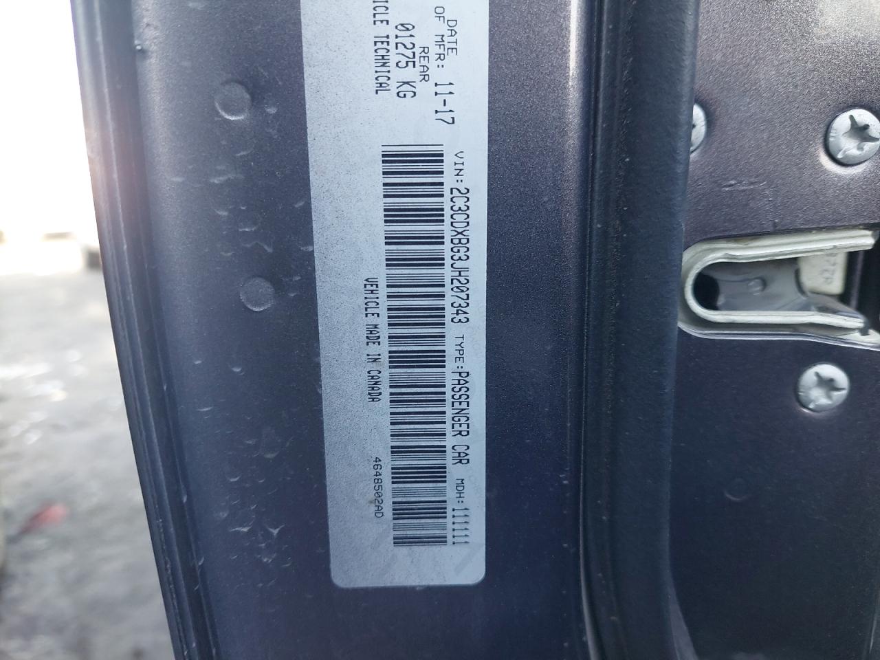 2C3CDXBG3JH207343 - 2018 Dodge CHARGER - #86666764