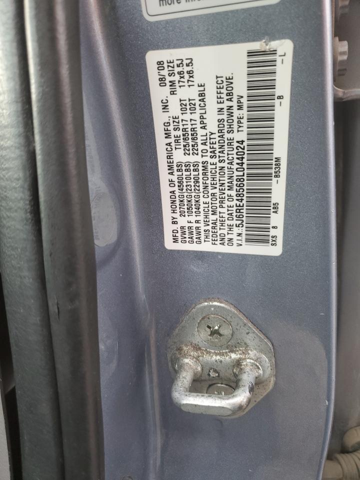 2008 Honda Cr-V Ex VIN: 5J6RE48568L044024 Lot: 86838854