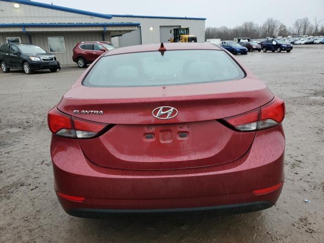  HYUNDAI ELANTRA 2014 Czerwony