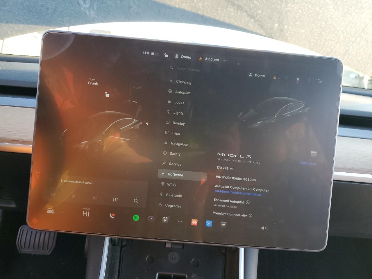 VIN 5YJ3E1EA8KF306096 2019 TESLA MODEL 3 no.9