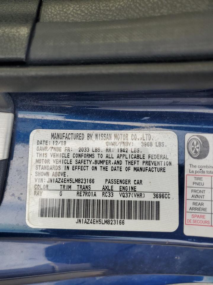 2020 Nissan 370Z Base VIN: JN1AZ4EH5LM823166 Lot: 85945094