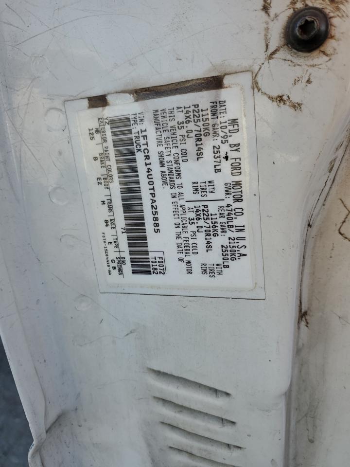 1996 Ford Ranger Super Cab VIN: 1FTCR14U0TPA25885 Lot: 86995414