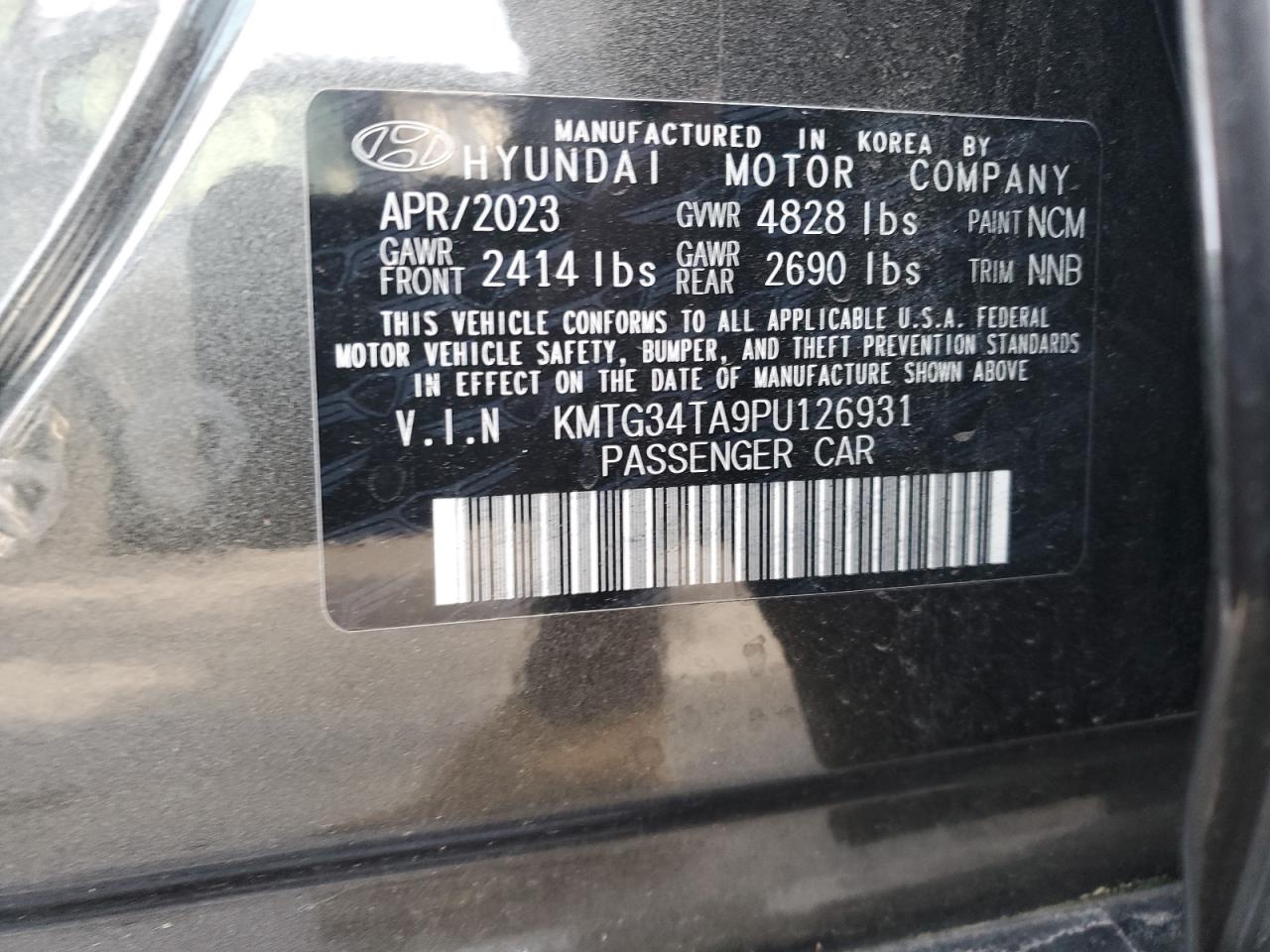 2023 Genesis G70 Base VIN: KMTG34TA9PU126931 Lot: 83475404