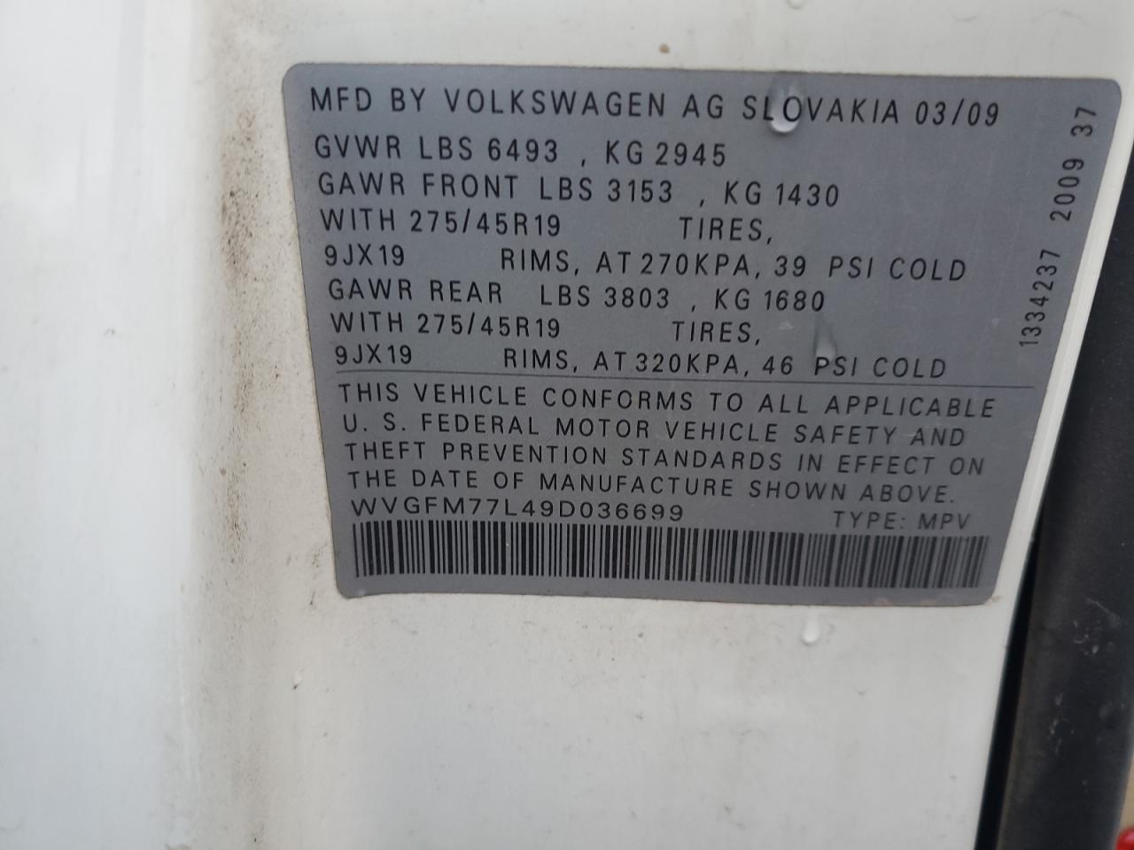 2009 Volkswagen Touareg - Image 13