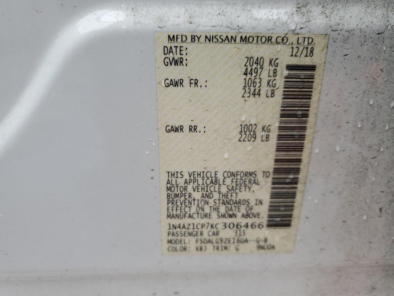 2019 Nissan Leaf - Image 12
