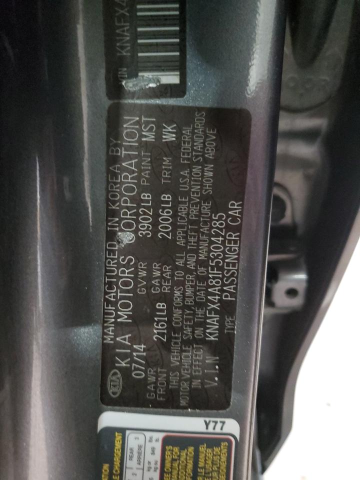 2015 Kia Forte Ex VIN: KNAFX4A81F5304285 Lot: 81829604