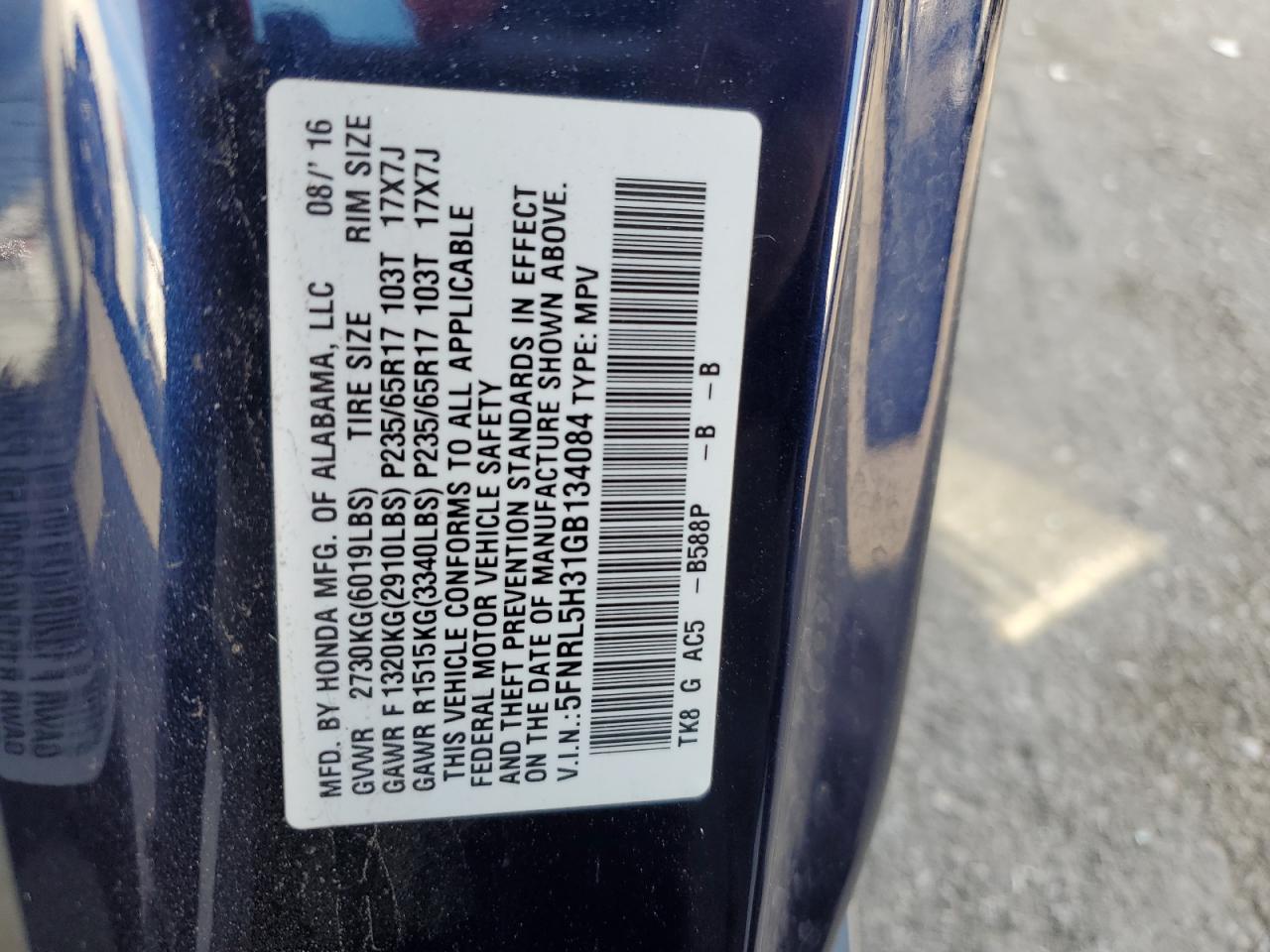 2016 Honda Odyssey - Image 13
