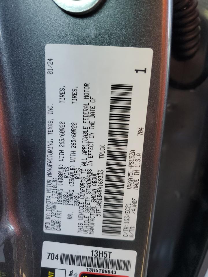 VIN 5TFLA5DB4RX169333 2024 TOYOTA TUNDRA no.12