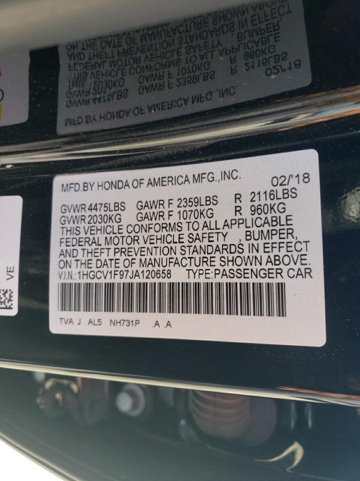 VIN 1HGCV1F97JA120658 2018 HONDA ACCORD no.12