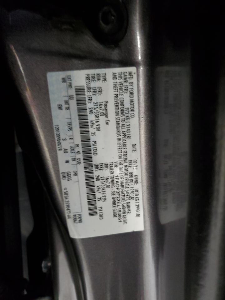 VIN 1FADP3F22EL153661 2014 FORD FOCUS no.12