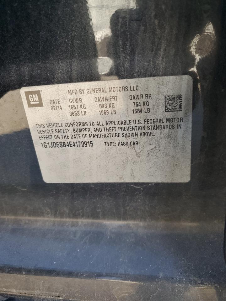 2014 Chevrolet Sonic Lt VIN: 1G1JD6SB4E4170915 Lot: 85765024