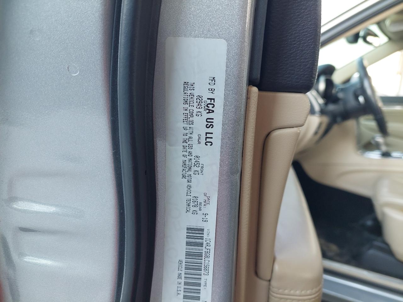 1C4RJFBG8LC156873 - 2020 JEEP GRAND CHER - #81394324