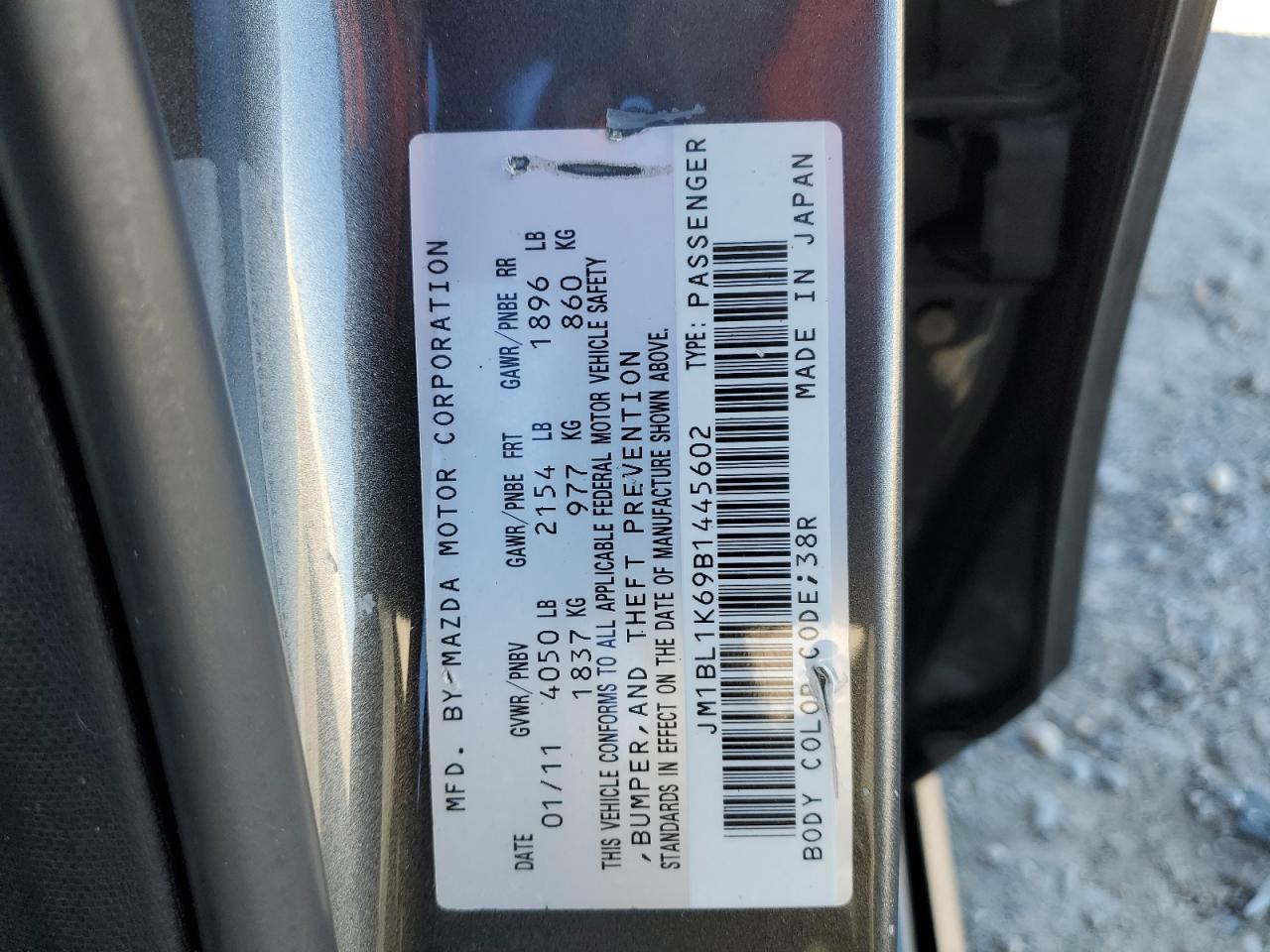 2011 Mazda 3 S VIN: JM1BL1K69B1445602 Lot: 83805274