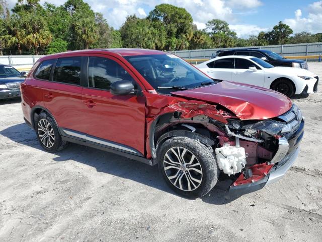  MITSUBISHI OUTLANDER 2018 Czerwony