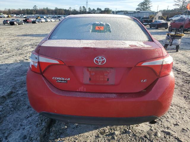  TOYOTA COROLLA 2016 Red