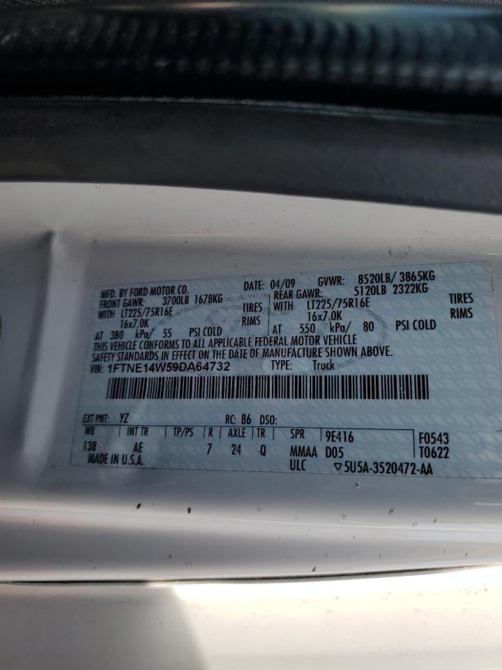 2009 Ford Econoline E150 Van VIN: 1FTNE14W59DA64732 Lot: 79858404