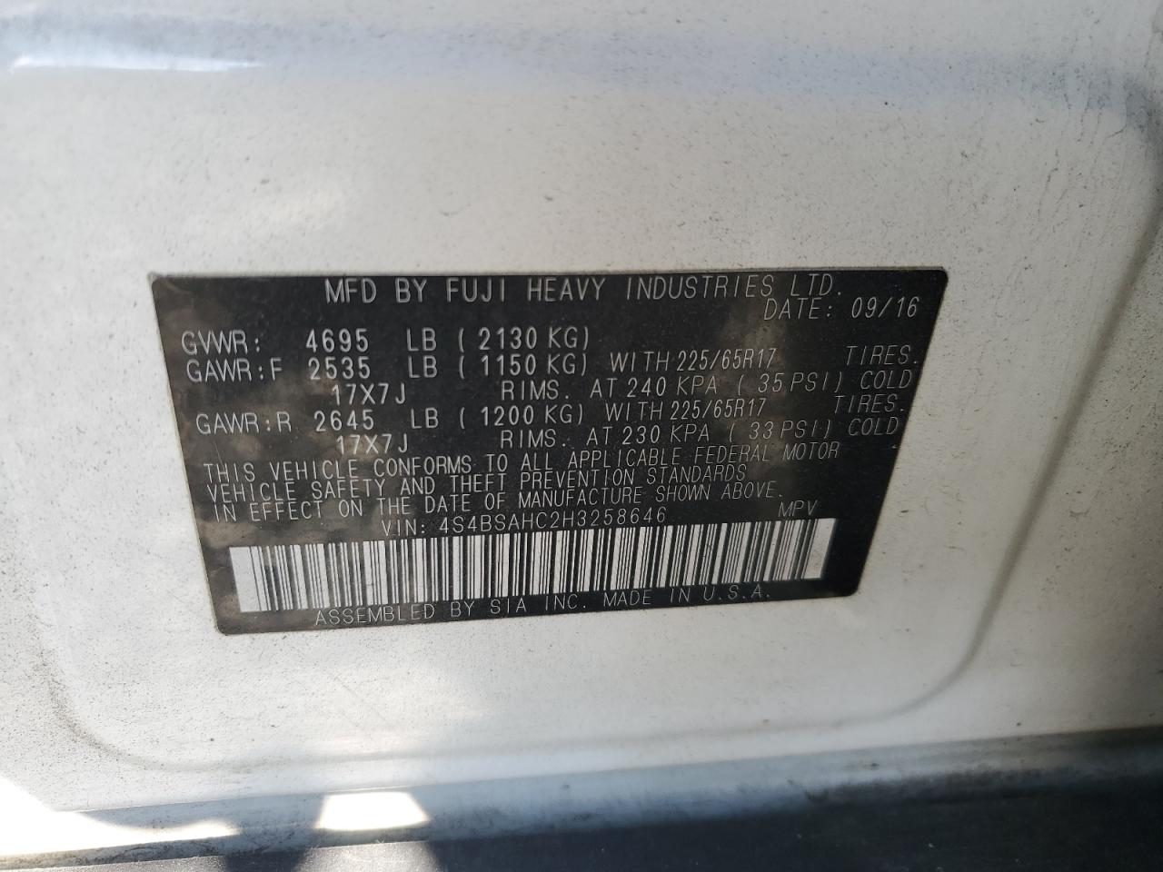 2017 Subaru Outback - Image 12