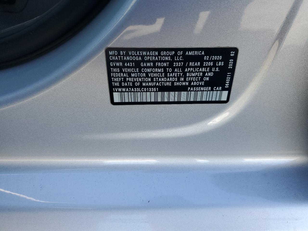2020 Volkswagen Passat - Image 12