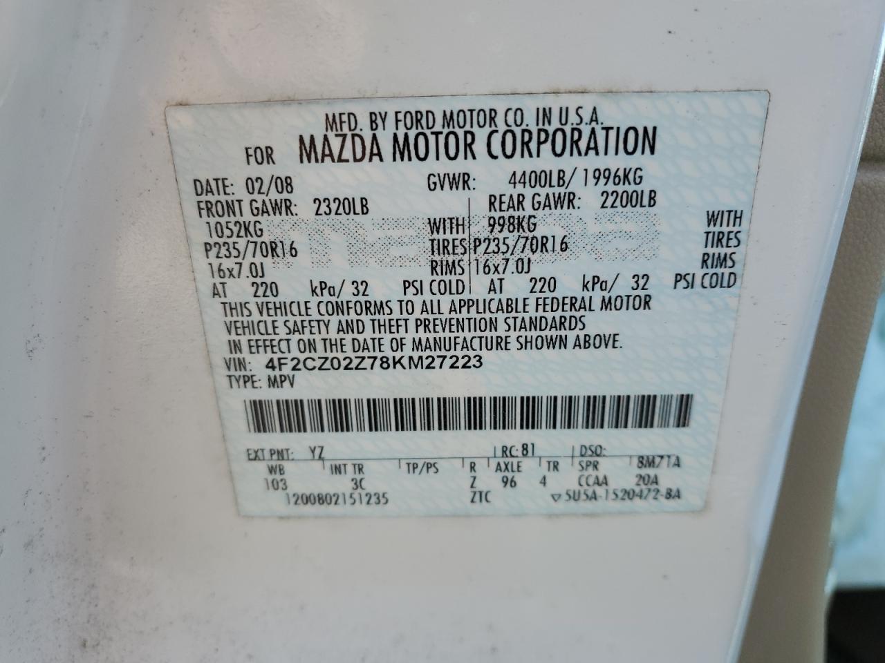 2008 Mazda Tribute - Image 14