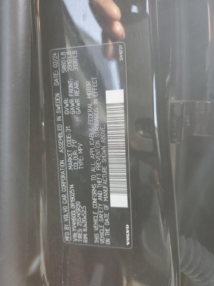 2024 Volvo Xc60 Plus VIN: YV4H60DL0R1902514 Lot: 84997844