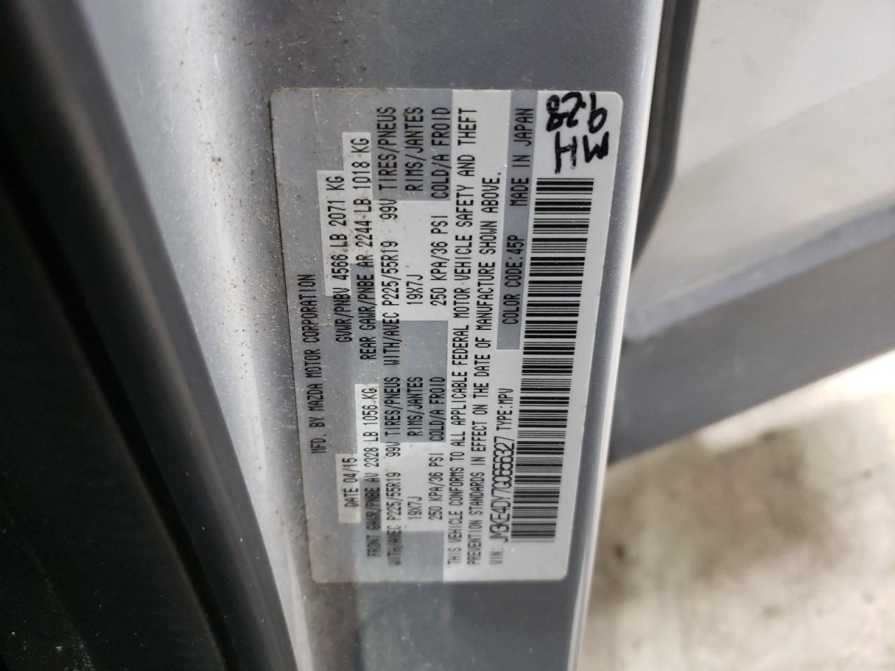 VIN JM3KE4DY7G0656327 2016 MAZDA CX-5 no.13