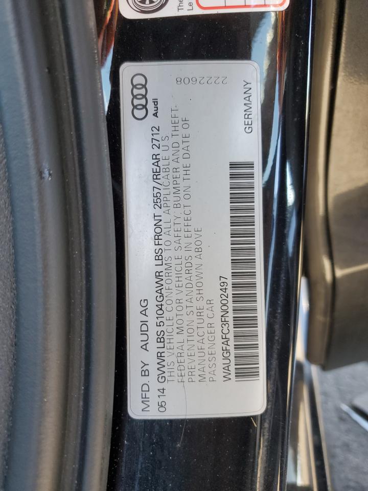 2015 Audi A6 Premium Plus VIN: WAUGFAFC3FN002497 Lot: 83066404