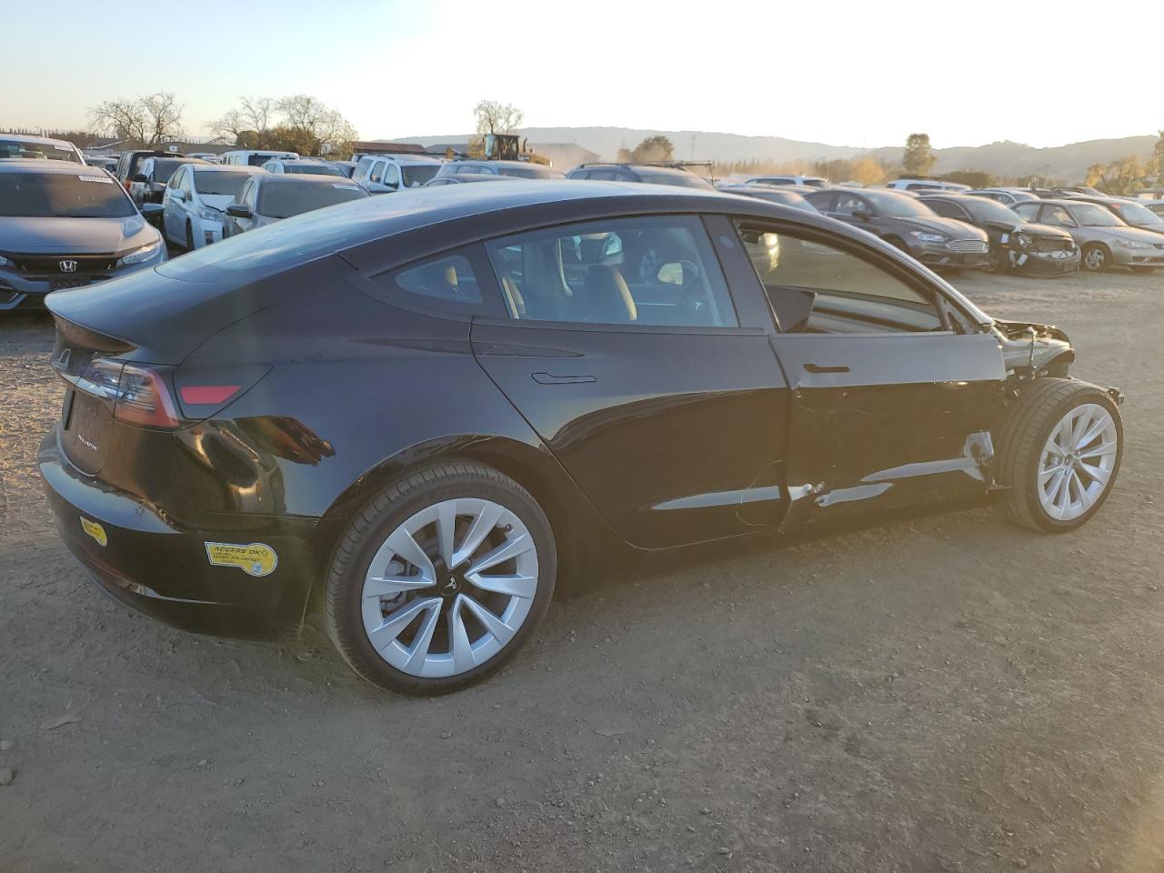 VIN 5YJ3E1EB0NF130660 2022 TESLA MODEL 3 no.3