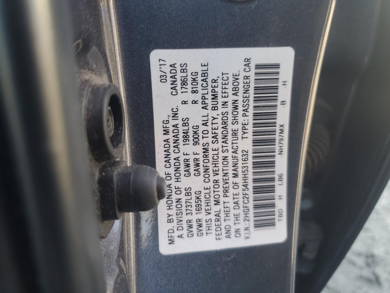 2HGFC2F54HH531632 2017 HONDA CIVIC - Image 13