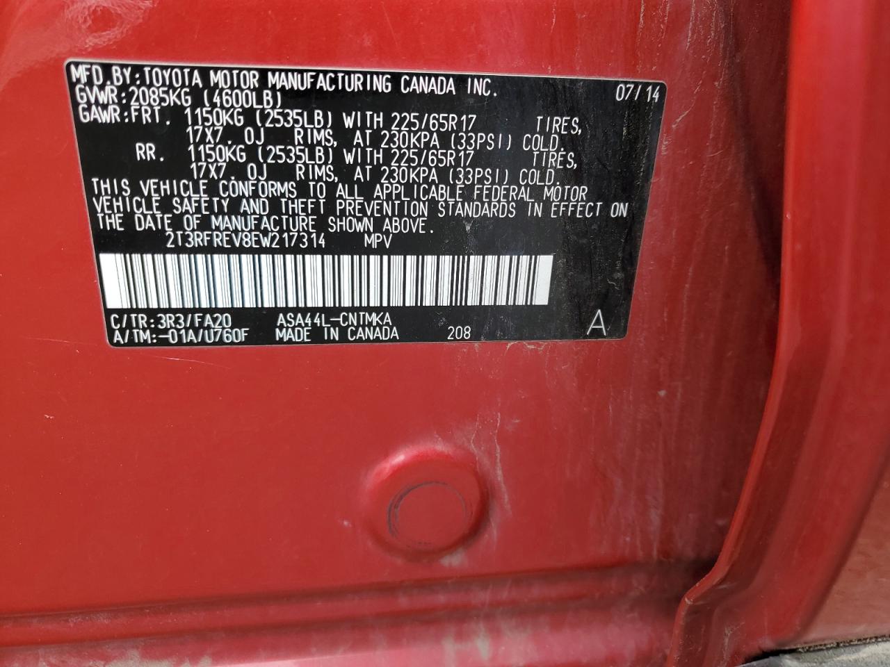 2014 Toyota RAV 4 - Image 12