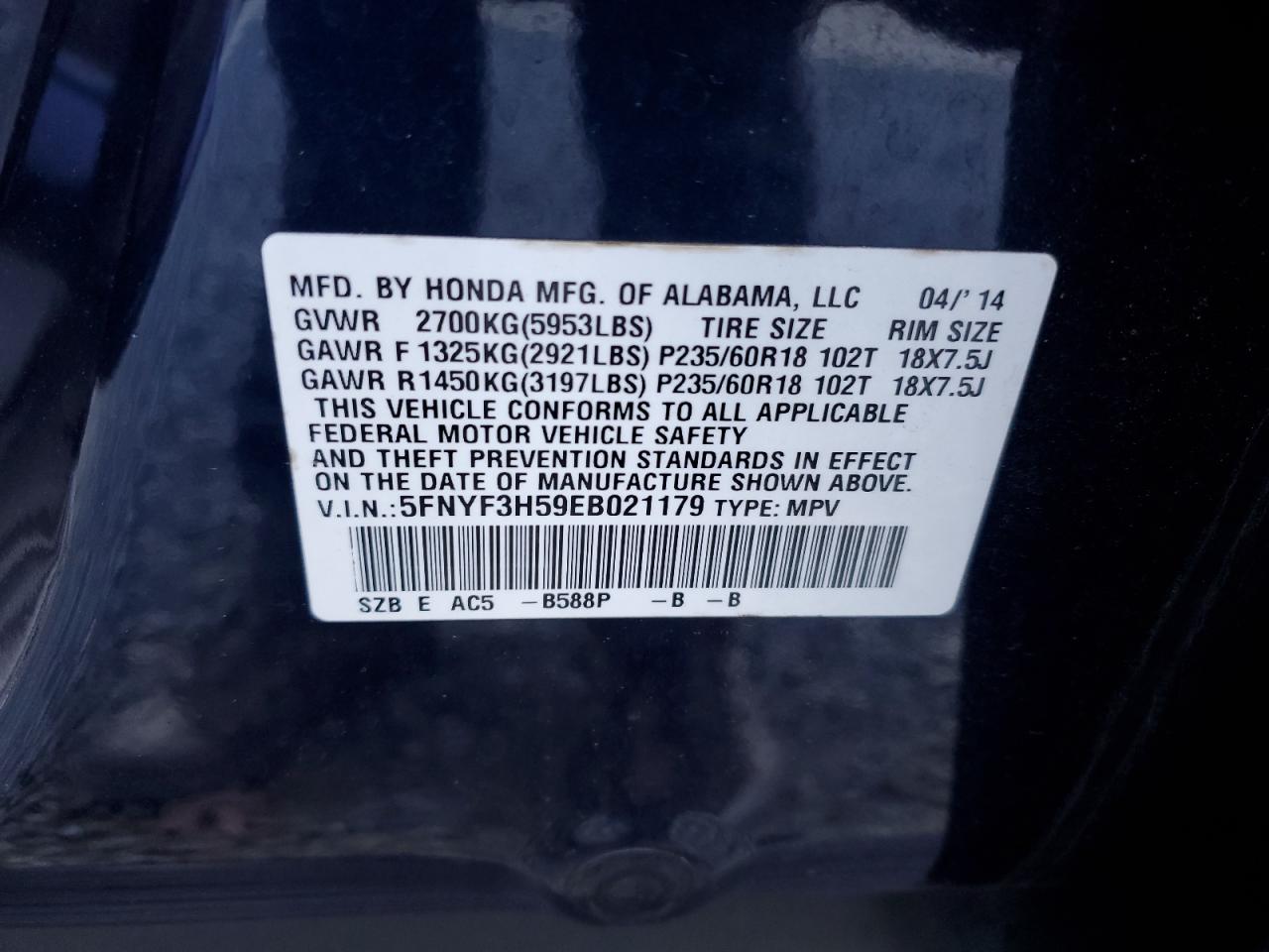 2014 Honda Pilot - Image 15