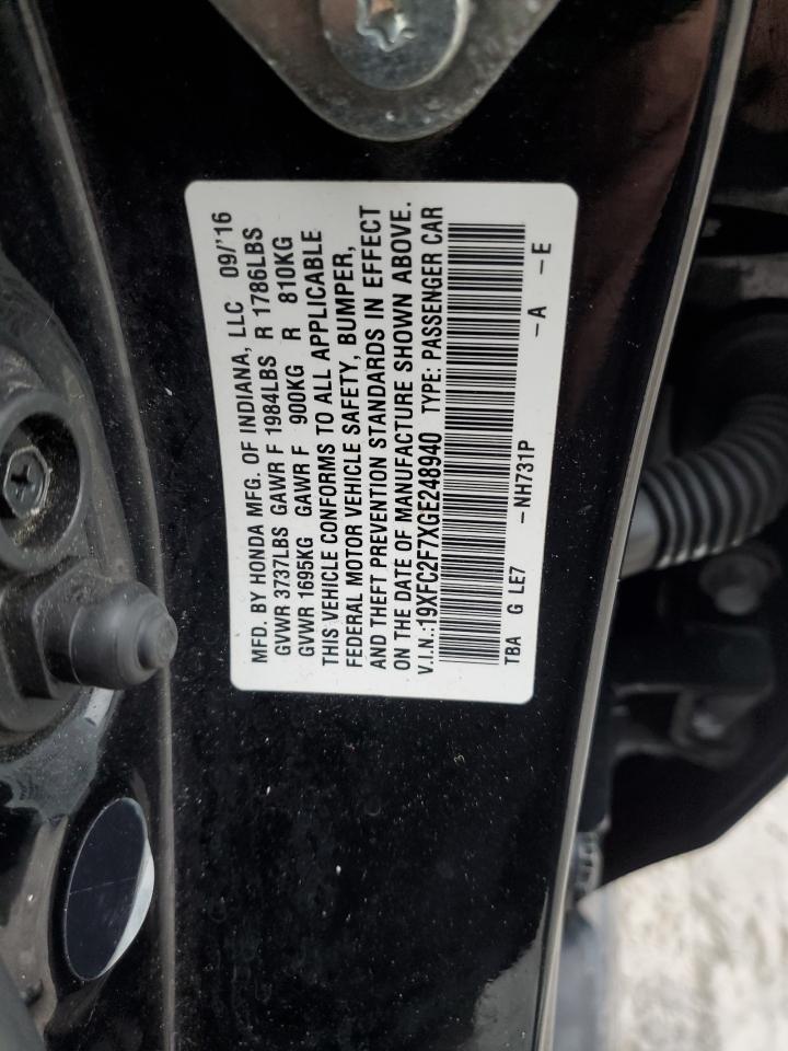 19XFC2F7XGE248940 2016 HONDA CIVIC - Image 12