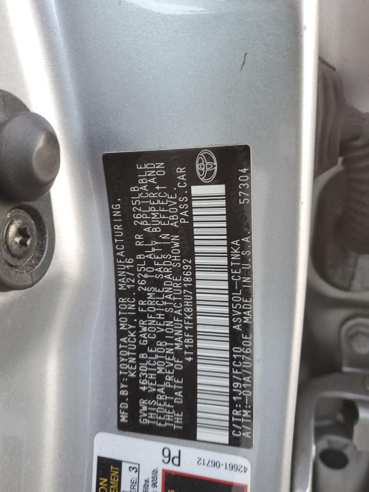 VIN 4T1BF1FK8HU718692 2017 TOYOTA CAMRY no.12