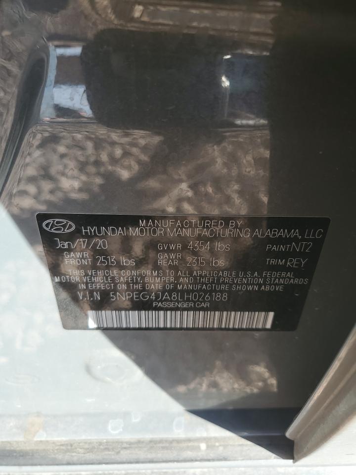 2020 Hyundai Sonata Se VIN: 5NPEG4JA8LH026188 Lot: 82907264