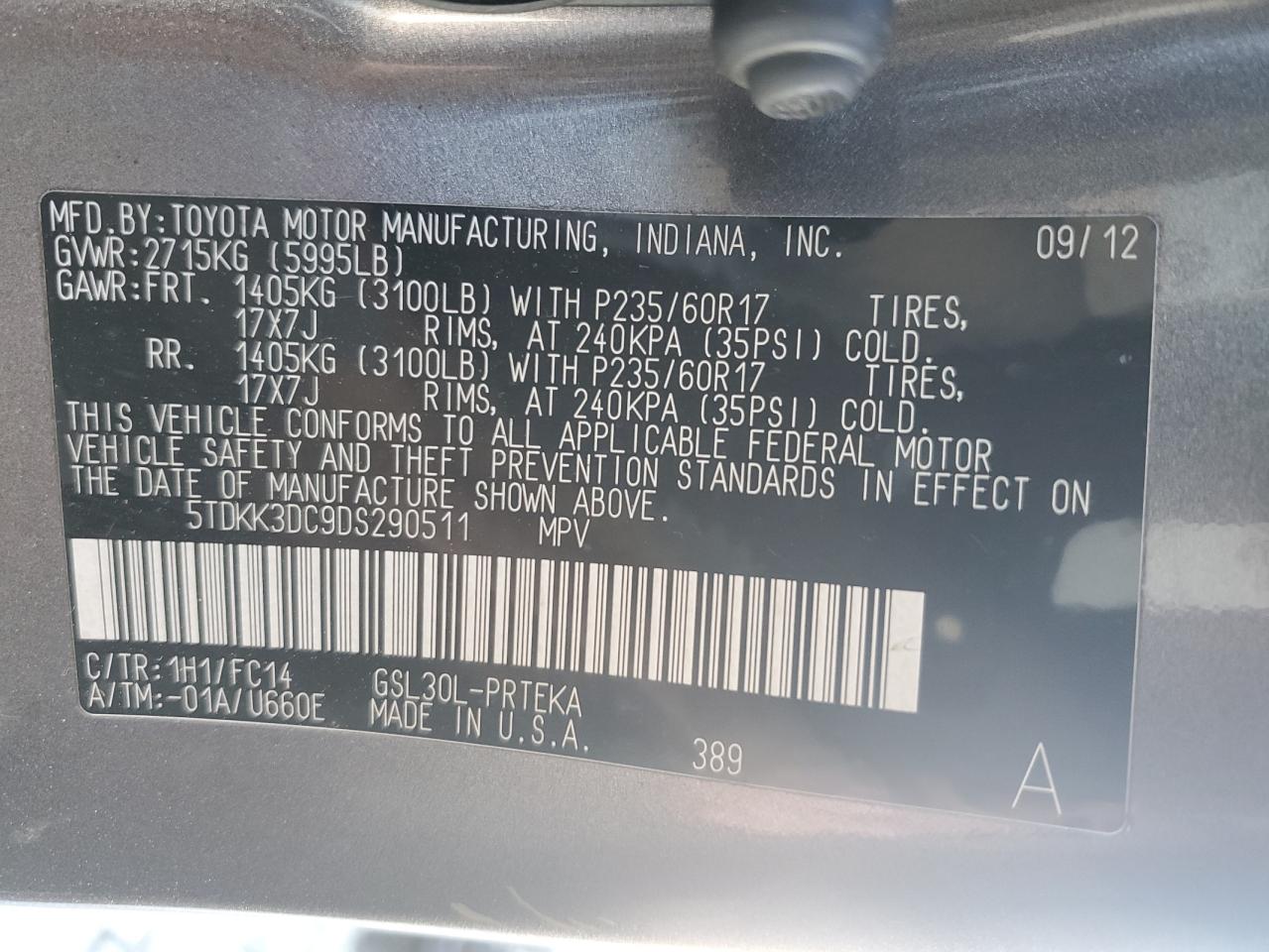 2013 Toyota Sienna - Image 14