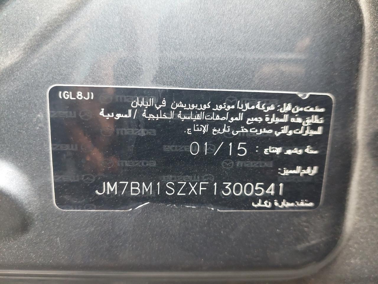 JM7BM1SZXF1300541 - 2015 MAZDA 3 - #86667754