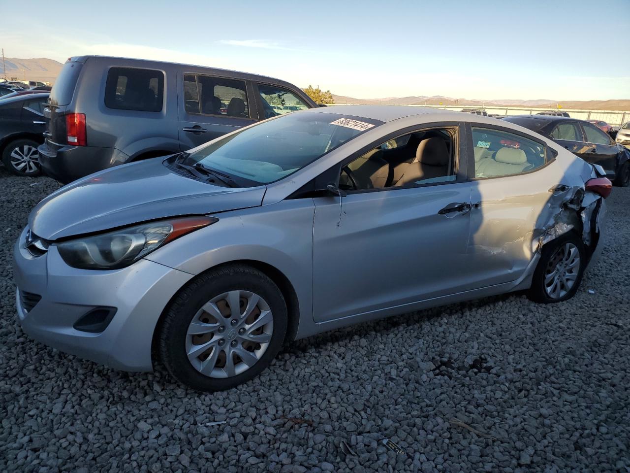 2012 Hyundai Elantra Gls silver sedan gas KMHDH4AEXCU283351 photo #1