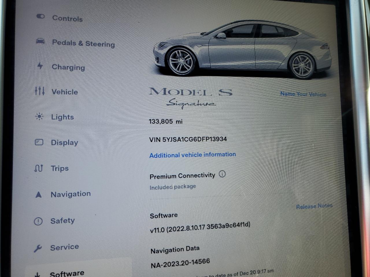 VIN 5YJSA1CG6DFP13934 2013 TESLA MODEL S no.9