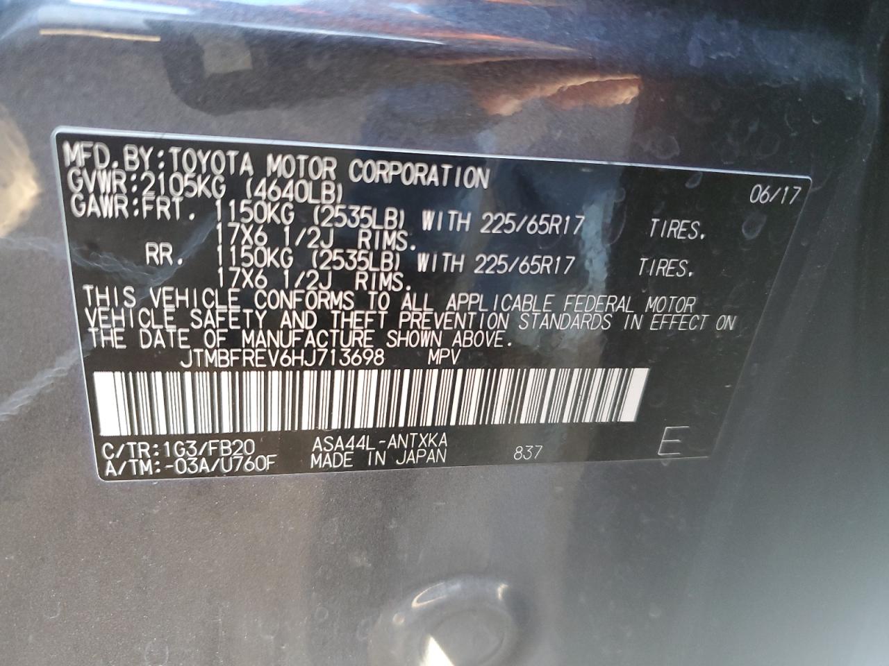 JTMBFREV6HJ713698 2017 TOYOTA RAV 4 - Image 14