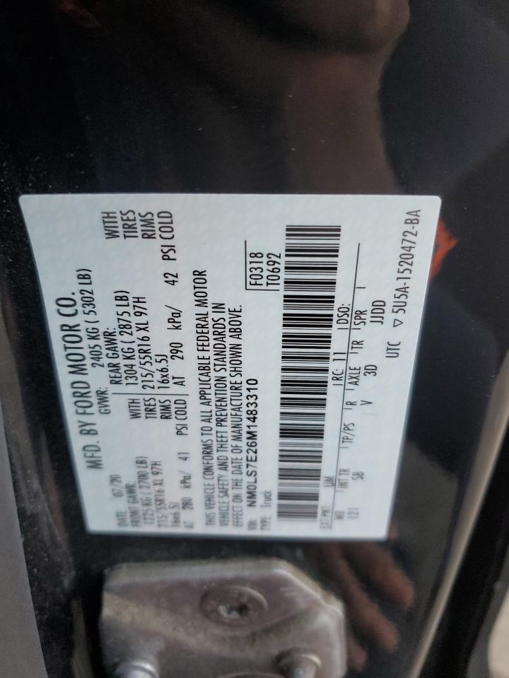 2021 Ford Transit Connect Xl VIN: NM0LS7E26M1483310 Lot: 85850834