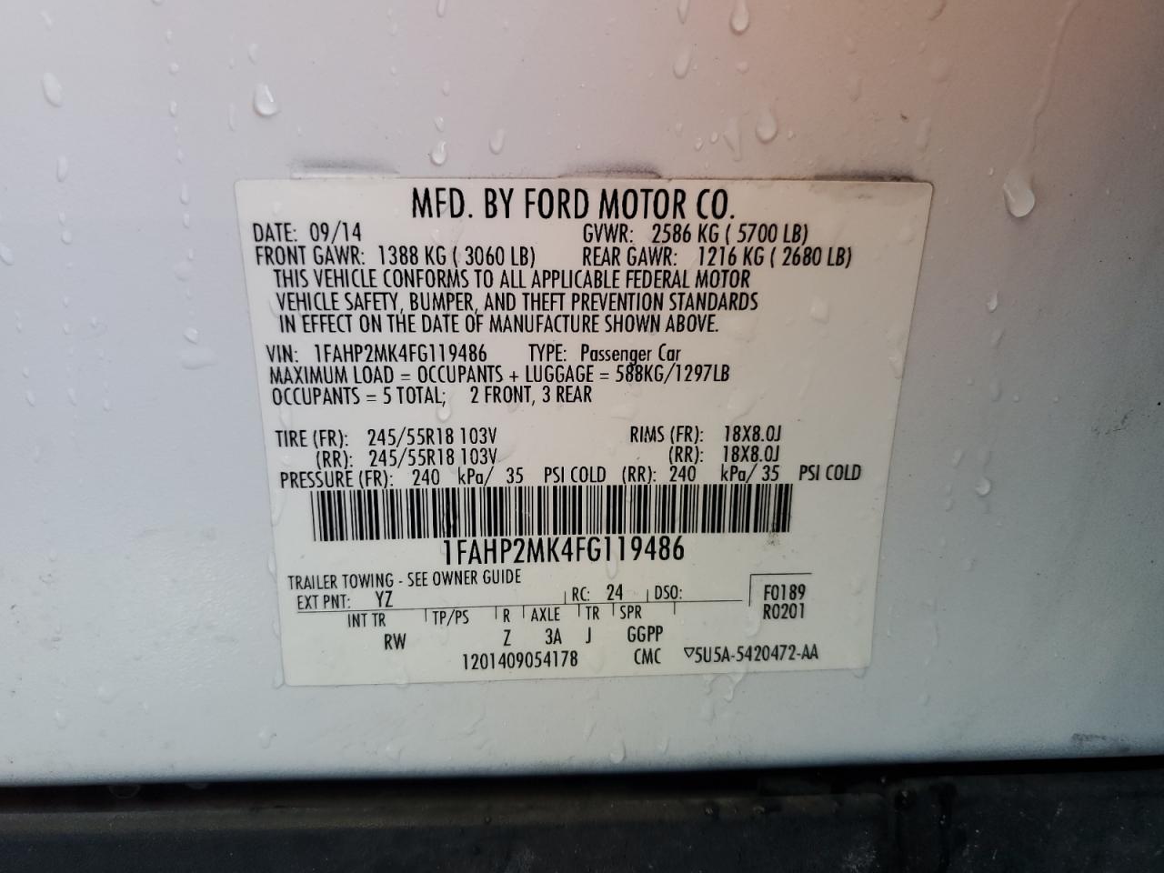 2015 Ford Taurus - Image 12