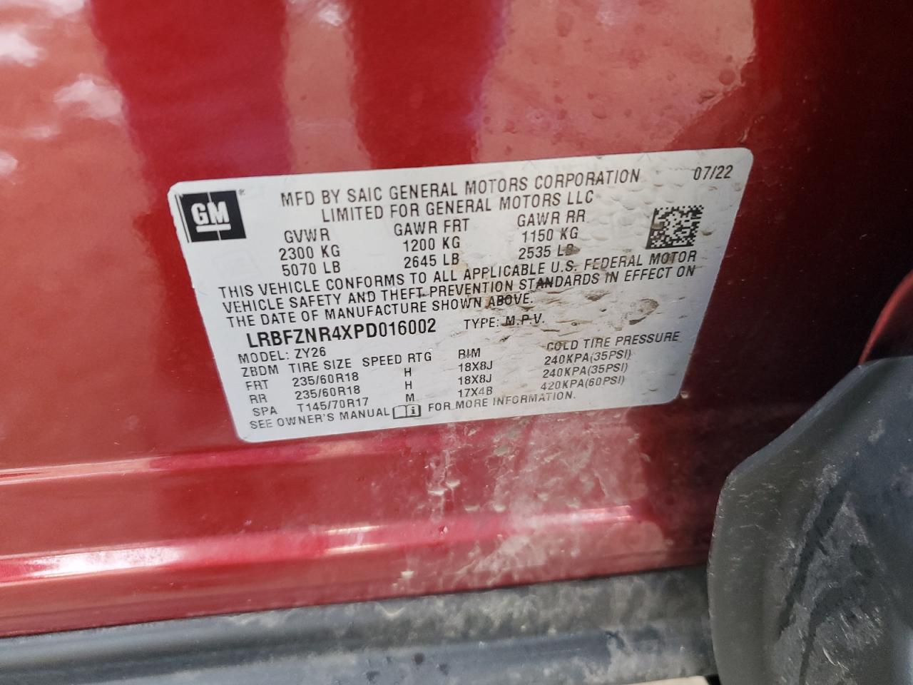 2023 Buick Envision Essence VIN: LRBFZNR4XPD016002 Lot: 84085364