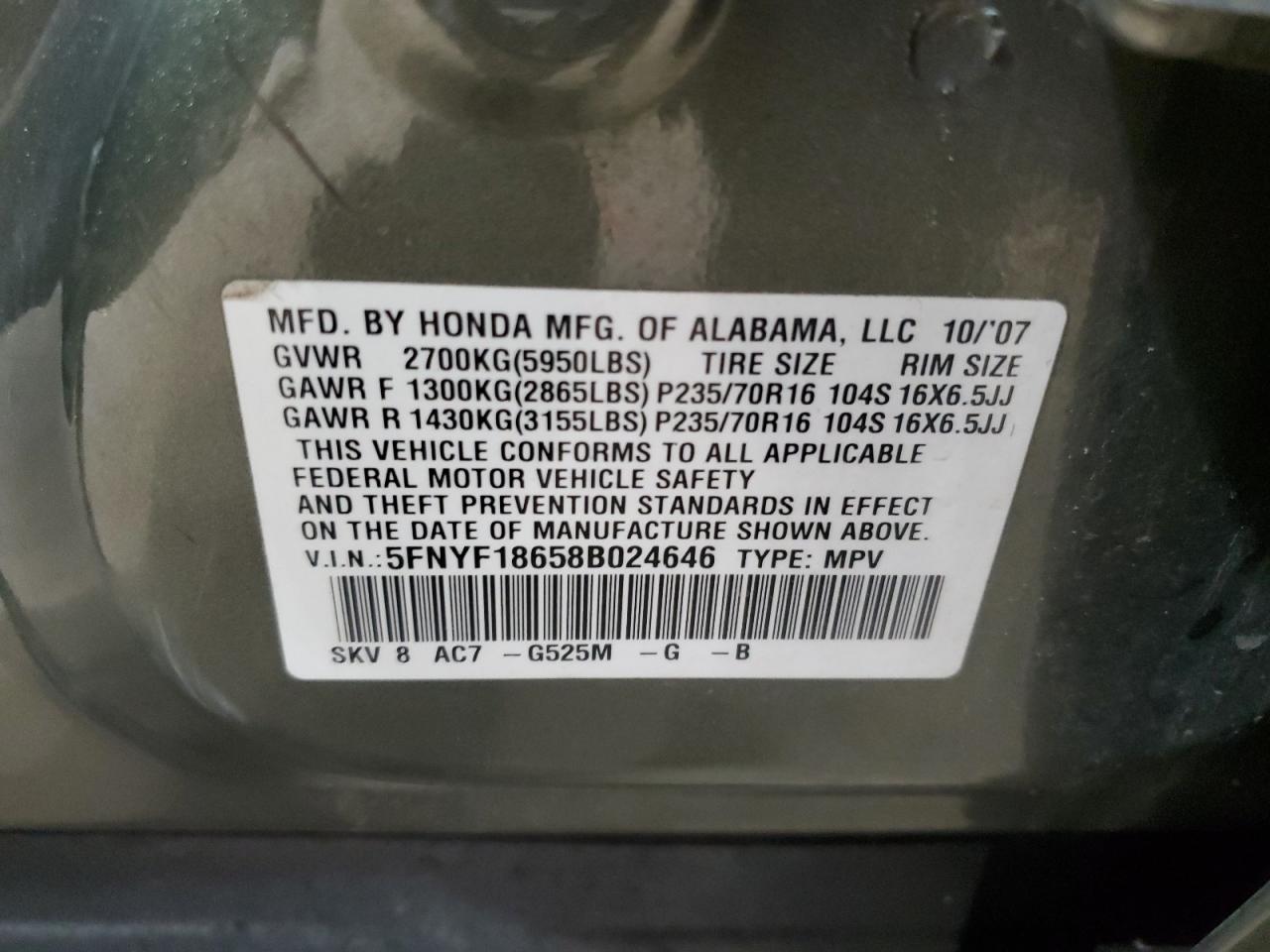 2008 Honda Pilot - Image 13